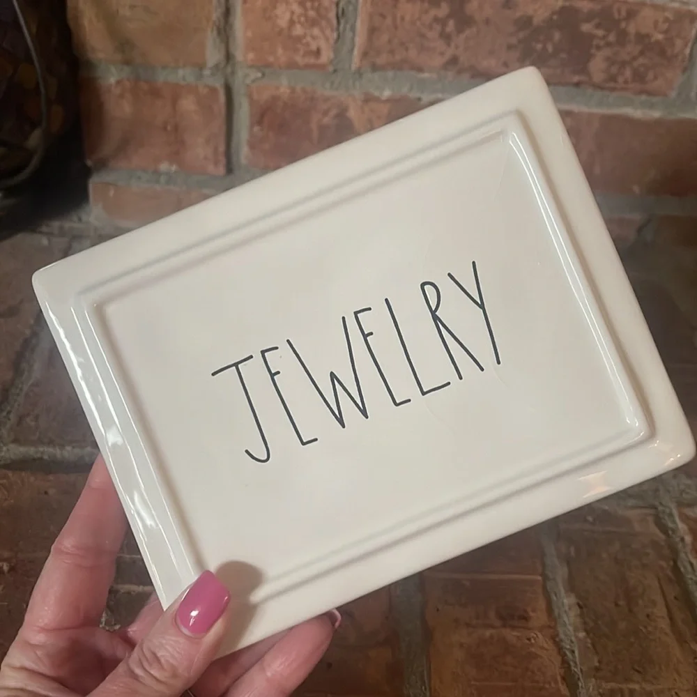 Rae Dunn Ceramic Jewelry Storage Trinket Box
